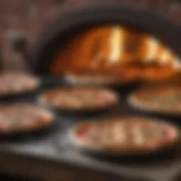A selection of wood fired pizza oven pans showcasing various designs and materials