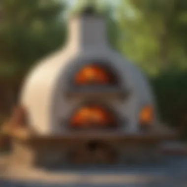 Blueprint Layout for Wood Pizza Oven Blueprint of a wood pizza oven illustrating dimensions and layout.