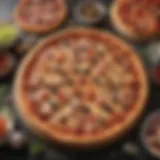 Artistic depiction of a gourmet pizza assortment