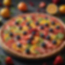 Exquisite fruit selection for pizza