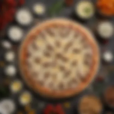 Exquisite Ingredients Selection Exquisite Ingredients for Round Table White Sauce Pizza
