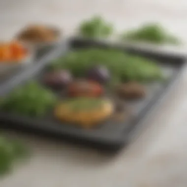 Herb-infused natural stone baking sheet Natural stone baking sheet with fresh herbs