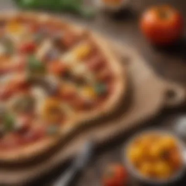 Heirloom Medley Ooni Pizza Artisanal Ooni pizza with colorful heirloom tomatoes