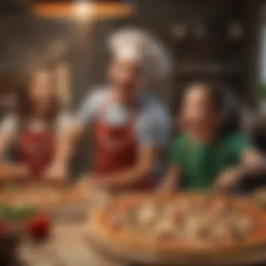 Joyful Pizza Making Moments Kids enjoying pizza making