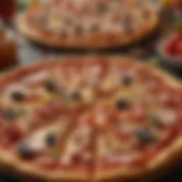 Deliciously topped Extravaganza Pizza showcasing a variety of ingredients