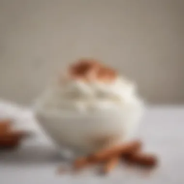 Subtle Elegance: Fage 2 Greek Yogurt with a Hint of Cinnamon Minimalist shot showcasing Fage 2 Greek yogurt with a sprinkle of cinnamon