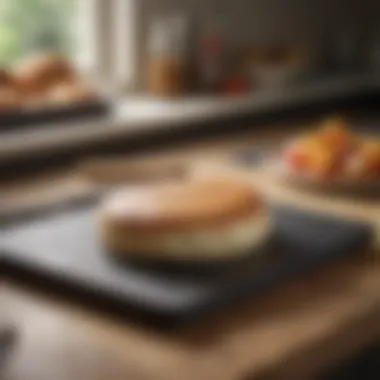 Fibrament Baking Stone in Kitchen Fibrament baking stone in home kitchen setting