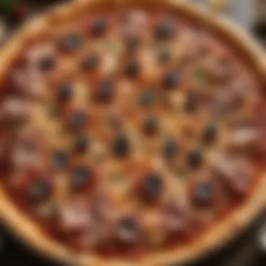 Luxurious Filled Crust Pizza with Decadent Toppings Luxurious filled crust pizza with decadent toppings