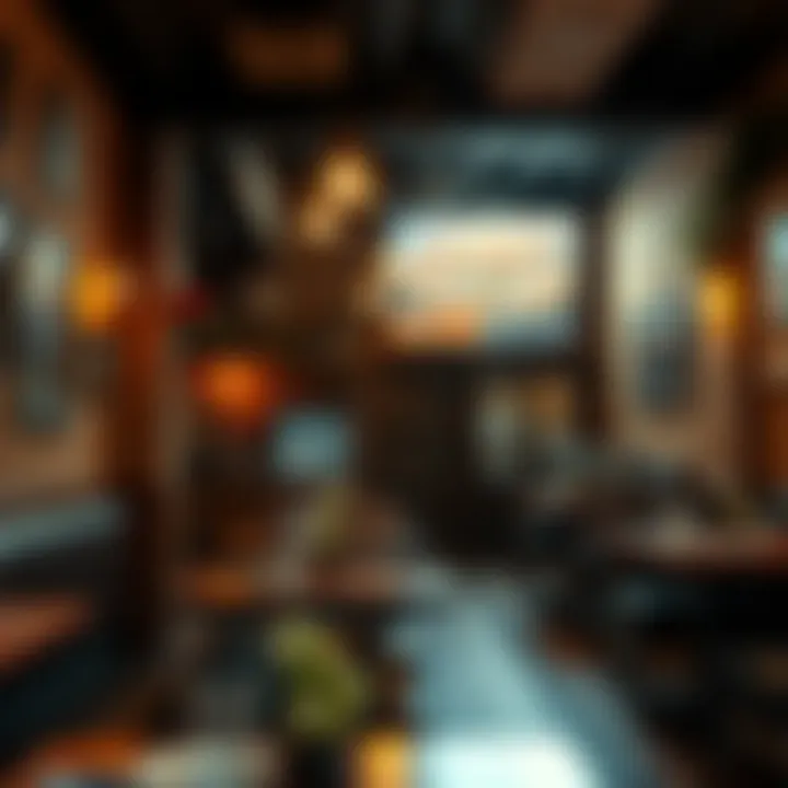 A rustic pizzeria interior showcasing an inviting atmosphere