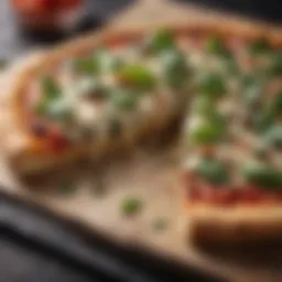 Exquisite Ooni pizza with fresh basil topping