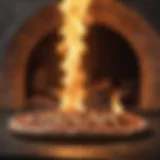Flames dancing around the Neapolitan Pizza Oven