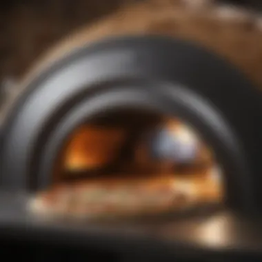 Close-up of Fornetto pizza oven interior