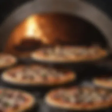 Variety of pizzas cooked in Fornetto oven