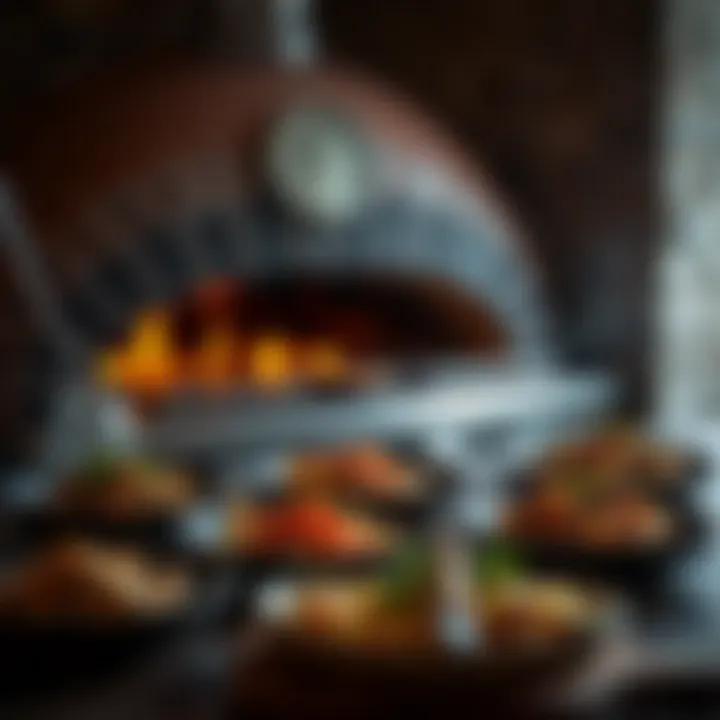 A variety of dishes cooked in a Forno Bravo oven highlighting its versatility