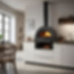 Sleek and stylish Forno Piombo pizza oven in a modern kitchen setting