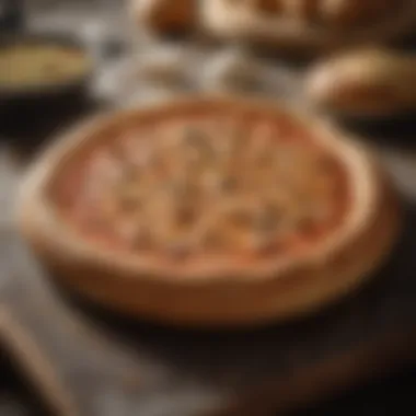 French pizza stone being used for baking artisanal bread