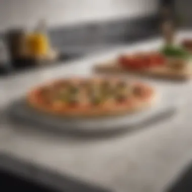 French pizza stone in a modern kitchen setting