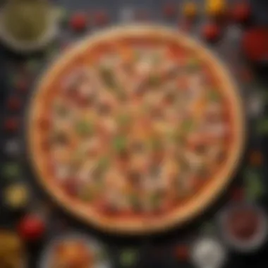 Colorful Pizza Toppings An array of pizza toppings highlighting fresh ingredients