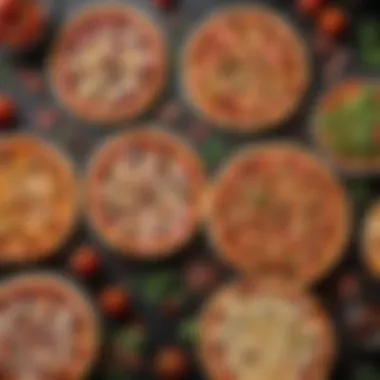 Creative Topping Combinations Colorful array of assorted fresh pizza toppings