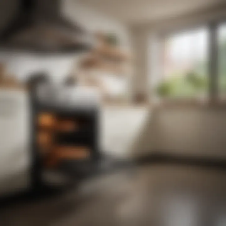 Inside view showcasing the spacious interior of a gas oven