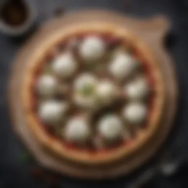Indulgent Burrata and Balsamic Glaze Gluten-Free Pizza Exquisite gluten-free pizza with creamy burrata and balsamic glaze drizzle