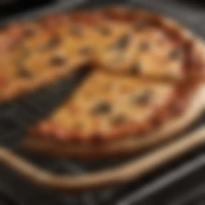 Golden-brown pizza crust baking directly on oven rack