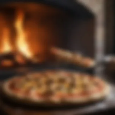 Savor the Crispy Perfection of Wood-Fired Pizza Golden crust pizza from Italian wood-fired oven