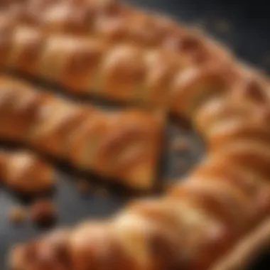 Golden Flakiness of Croissant Pizza Crust Golden flakiness of croissant pizza crust