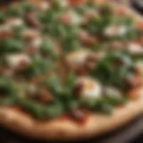 Gourmet BBQ Pizza with Smoked Mozzarella and Arugula