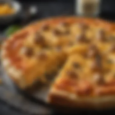 Elevated Mac and Cheese Pizza drizzled with Luxurious Truffle Oil Gourmet Mac and Cheese Pizza with Truffle Drizzle