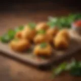 Gourmet Mexi Nuggets on a bed of fresh herbs