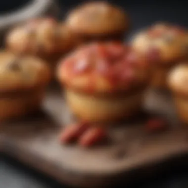 Gourmet Pepperoni Muffin Plating Gourmet Pepperoni Muffin Plating