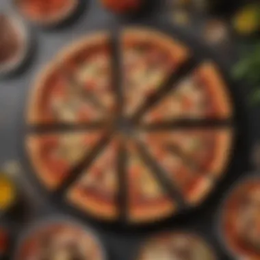 Savory Slice Display Delicious pizza slices on a stylish platter