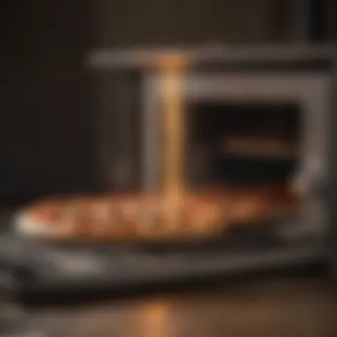 Gourmet pizza toppings baking in Ooni oven