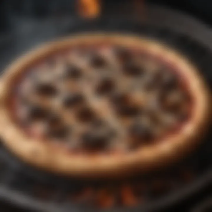 Perfectly grilled pizza with charred edges and tantalizing aroma