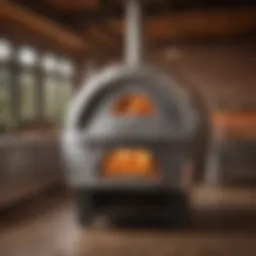 A stunning image of a Guy Fieri pizza oven showcasing its sleek design and vibrant aesthetics