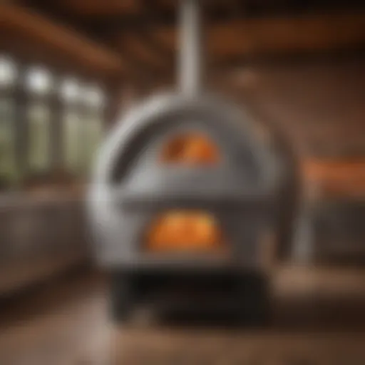 A stunning image of a Guy Fieri pizza oven showcasing its sleek design and vibrant aesthetics