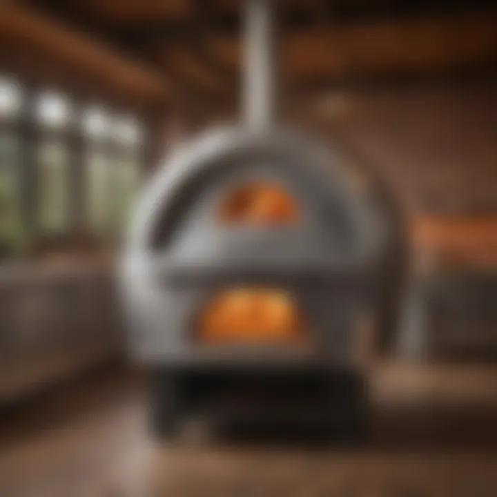 A stunning image of a Guy Fieri pizza oven showcasing its sleek design and vibrant aesthetics