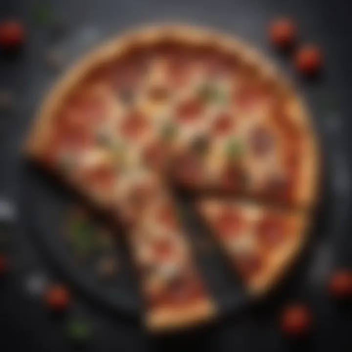 A deliciously garnished pizza slice on a plate