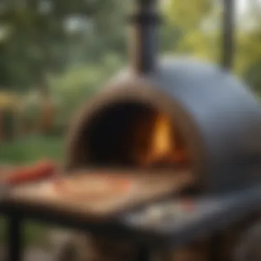 Homestyle Joy: Backyard Pizza Cooking Homemade pizza cooking in backyard oven