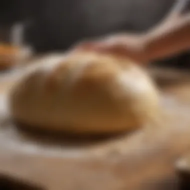 Freshly formed dough ready for baking