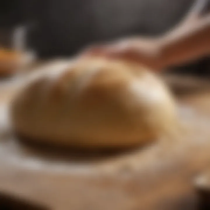 Freshly formed dough ready for baking
