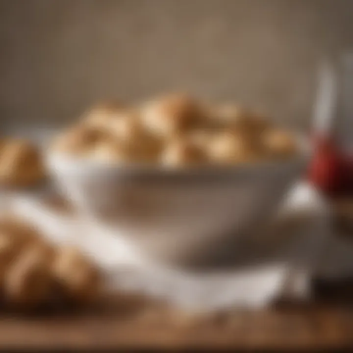 Risen dough resting in a bowl