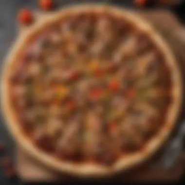 Perfectly Baked BBQ Pizza A perfectly baked pizza with golden crust and vibrant toppings