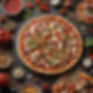 Fresh Pizza Ingredients An assortment of fresh ingredients and toppings ready for pizza creation