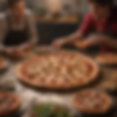 Group of individuals discussing their pizza preferences