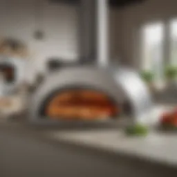 Sleek design of an indoor electric pizza oven showcasing its modern features