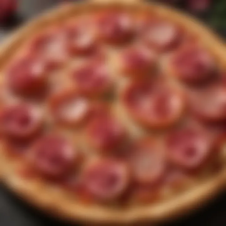 Indulgent rose pizza with a harmonious blend of savory and sweet flavors