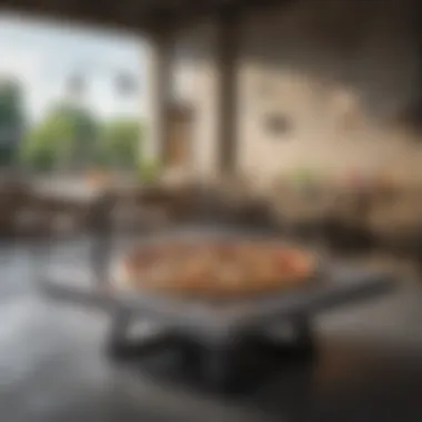 Urban Chic: Industrial Concrete Ooni Pizza Table Design Industrial Concrete Ooni Pizza Table Design