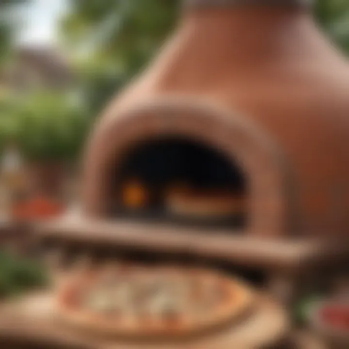 Ingredients arranged for brick oven pizza